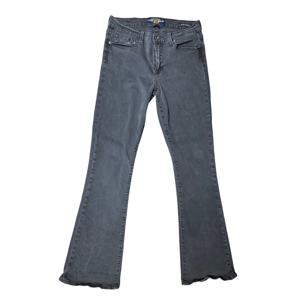 Lucky Brand Sofia Boot Jeans 10/30 Regular Charcoal Gray Faded Black Bootcut